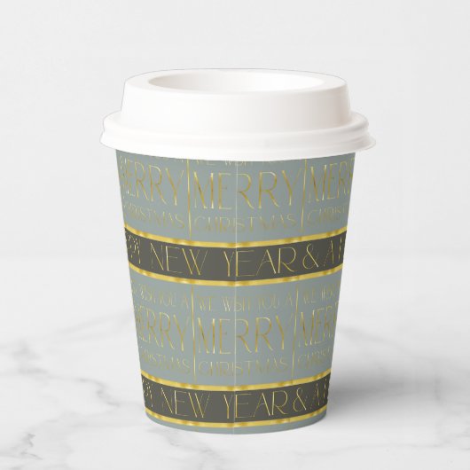 Gobelets En Papier Motif de Noël Earth Tones #35b ID1009 (Droite)