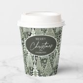 Gobelets En Papier Motif de Noël Green Earth #6 ID1009 (Recto)