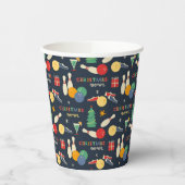 Gobelets En Papier Motif de Noël rétro (Gauche)