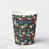 Gobelets En Papier Motif de Noël rétro (Droite)