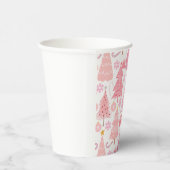 Gobelets En Papier Motif de Noël rose (Droite)