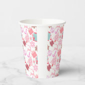 Gobelets En Papier Motif de Noël rose 02 (Gauche)