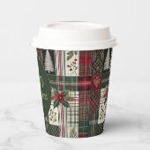 Gobelets En Papier Motif de Noël rustique moderne (Gauche)