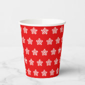 Gobelets En Papier Motif de Noël sur les tasses de papier rouge (Gauche)