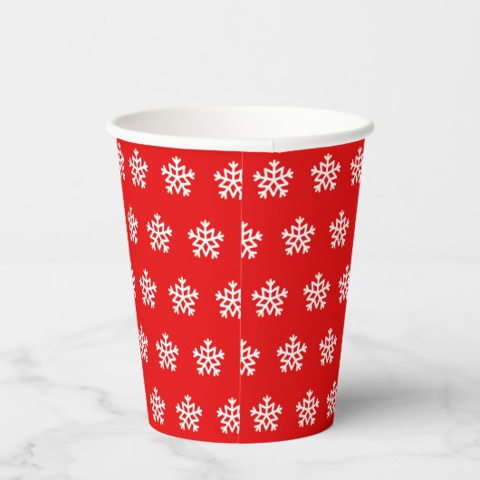 Gobelets En Papier Motif de Noël sur les tasses de papier rouge (Droite)