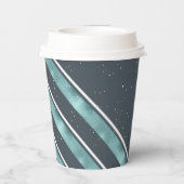 Gobelets En Papier Motif de Noël Turquoise/blanc ID862 (Verso)