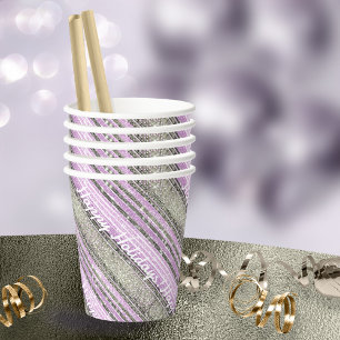 Gobelets En Papier Motif de Noël vert violet #28 ID1009