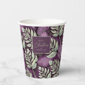 Gobelets En Papier Motif de Noël vert violet #29 ID1009 (Recto)