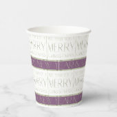 Gobelets En Papier Motif de Noël vert violet #35 ID1009 (Droite)