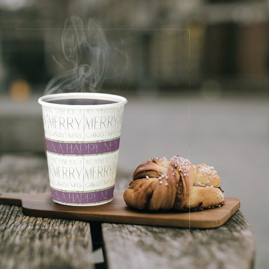 Gobelets En Papier Motif de Noël vert violet #35 ID1009