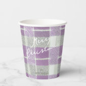 Gobelets En Papier Motif de Noël vert violet #7 ID1009 (Recto)