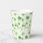 Gobelets En Papier Motif de palmier vert (Droite)