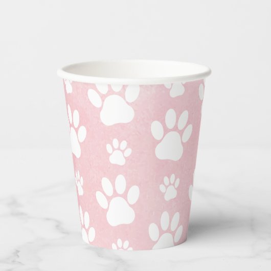 Gobelets En Papier Motif De Pâtes, Patrouilles Blanches, Aquarelles,  (Recto)