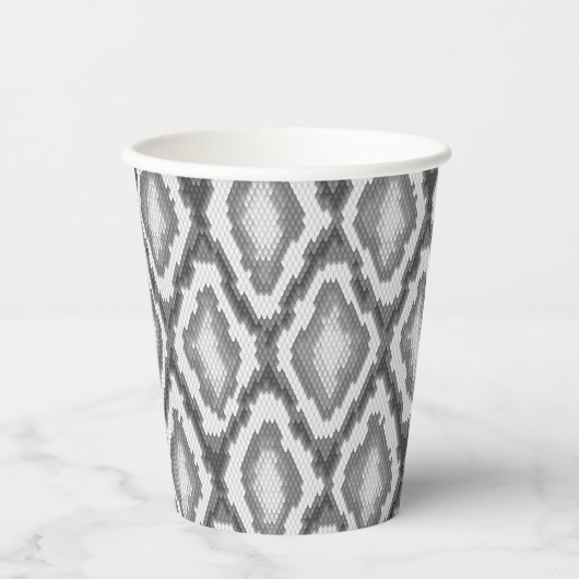 Gobelets En Papier Motif de peau de serpent Python (Recto)