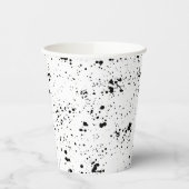 Gobelets En Papier Motif de peinture noire (Gauche)