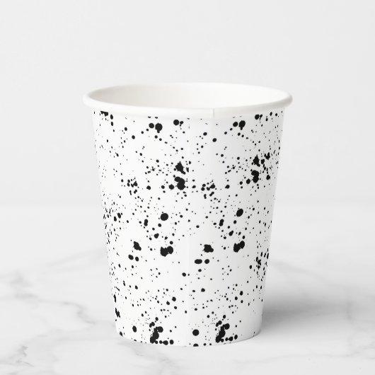 Gobelets En Papier Motif de peinture noire (Droite)