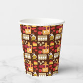 Gobelets En Papier Motif de pizza (Verso)
