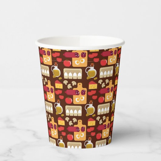Gobelets En Papier Motif de pizza (Gauche)