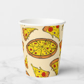 Gobelets En Papier Motif de pizza au fromage fondu (Verso)