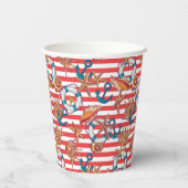 Gobelets En Papier Motif de plage tendance (Verso)