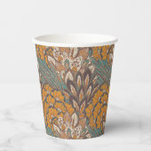 Gobelets En Papier Motif de plume de paon Abstrait (Recto)