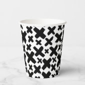 Gobelets En Papier Motif de projection de peinture noire (Verso)