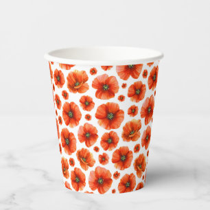 Gobelets En Papier Motif de puces d'aquarelle