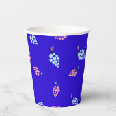 Gobelets En Papier Motif de raisins bleus tasse de papier (Recto)