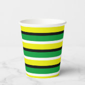 Gobelets En Papier Motif de rayures vert jaune (Verso)