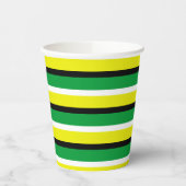 Gobelets En Papier Motif de rayures vert jaune (Gauche)