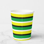 Gobelets En Papier Motif de rayures vert jaune (Droite)