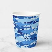 Gobelets En Papier Motif de requin bleu (Droite)