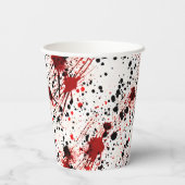 Gobelets En Papier Motif de salissures rouges (Verso)