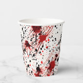 Gobelets En Papier Motif de salissures rouges (Recto)