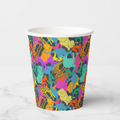 Gobelets En Papier Motif de silhouettes animales (Recto)