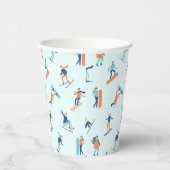 Gobelets En Papier Motif de sports d'hiver (Droite)