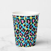 Gobelets En Papier Motif de Spots Neon Leopard (Droite)