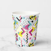 Gobelets En Papier Motif de style postmoderne Memphis (Verso)