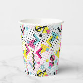 Gobelets En Papier Motif de style postmoderne Memphis (Gauche)