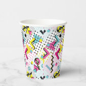 Gobelets En Papier Motif de style postmoderne Memphis (Droite)