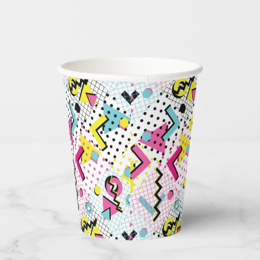 Gobelets En Papier Motif de style postmoderne Memphis (Droite)