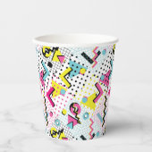 Gobelets En Papier Motif de style postmoderne Memphis (Recto)