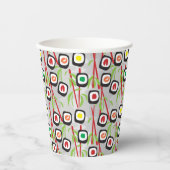 Gobelets En Papier Motif de sushi (Recto)