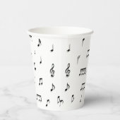 Gobelets En Papier Motif de symboles Black & White Music Notes (Droite)