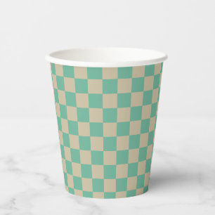 Gobelets En Papier Motif de table et de sable rétro esthétique