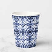 Gobelets En Papier Motif de teinture bleu foncé (Recto)