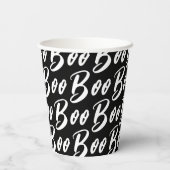 Gobelets En Papier Motif de texte de livre blanc d'Halloween (Verso)