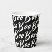 Gobelets En Papier Motif de texte de livre blanc d'Halloween (Recto)