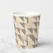 Gobelets En Papier Motif de texturé gris et beige. (Droite)