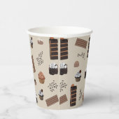 Gobelets En Papier Motif de thème chocolat (Droite)